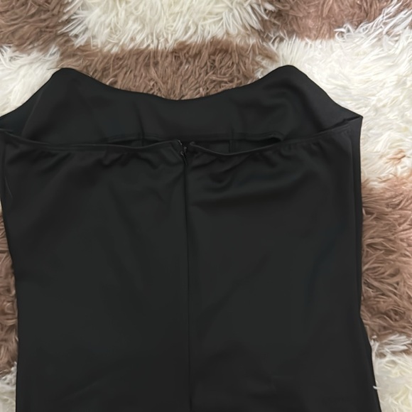 Black Strapless Mini Dress - Picture 3 of 4